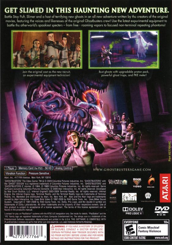 Back Cover for Ghostbusters: The Video Game (PlayStation 2)