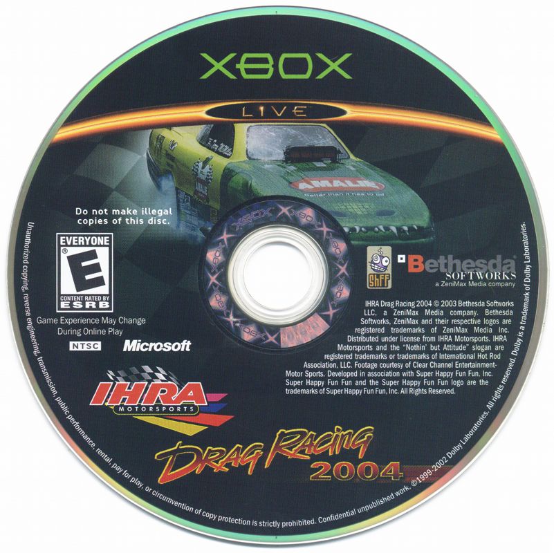 Media for IHRA Drag Racing 2004 (Xbox)