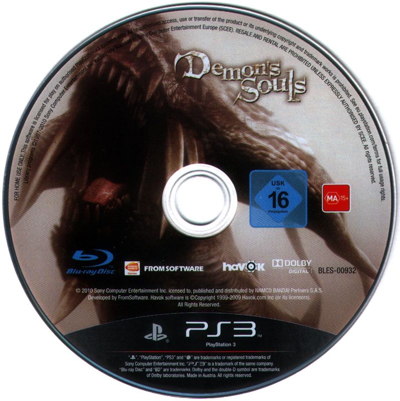 Media for Demon's Souls (Deluxe Edition) (PlayStation 3)