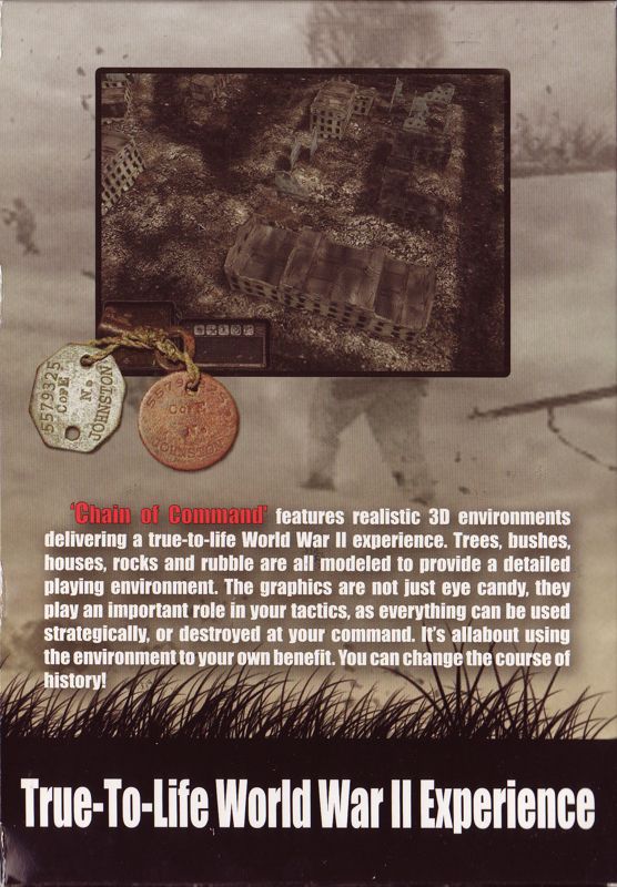 Inside Cover for Chain Of Command: Eastern Front (Windows): Right