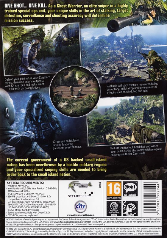 Other for Sniper: Ghost Warrior (Windows): Keep Case - Back