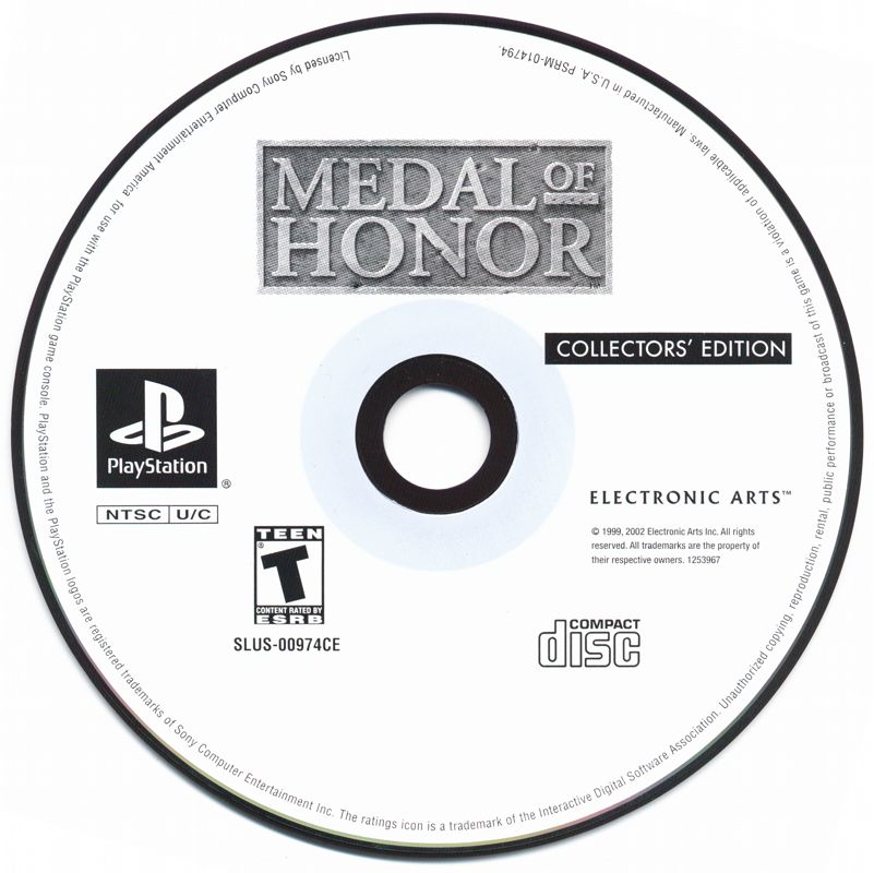 Media for Collectors' Edition: 007: Racing / Medal of Honor / 007: Tomorrow Never Dies (PlayStation): Medal of Honor Disc