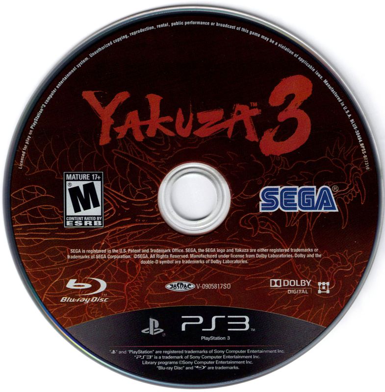 Media for Yakuza 3 (PlayStation 3)