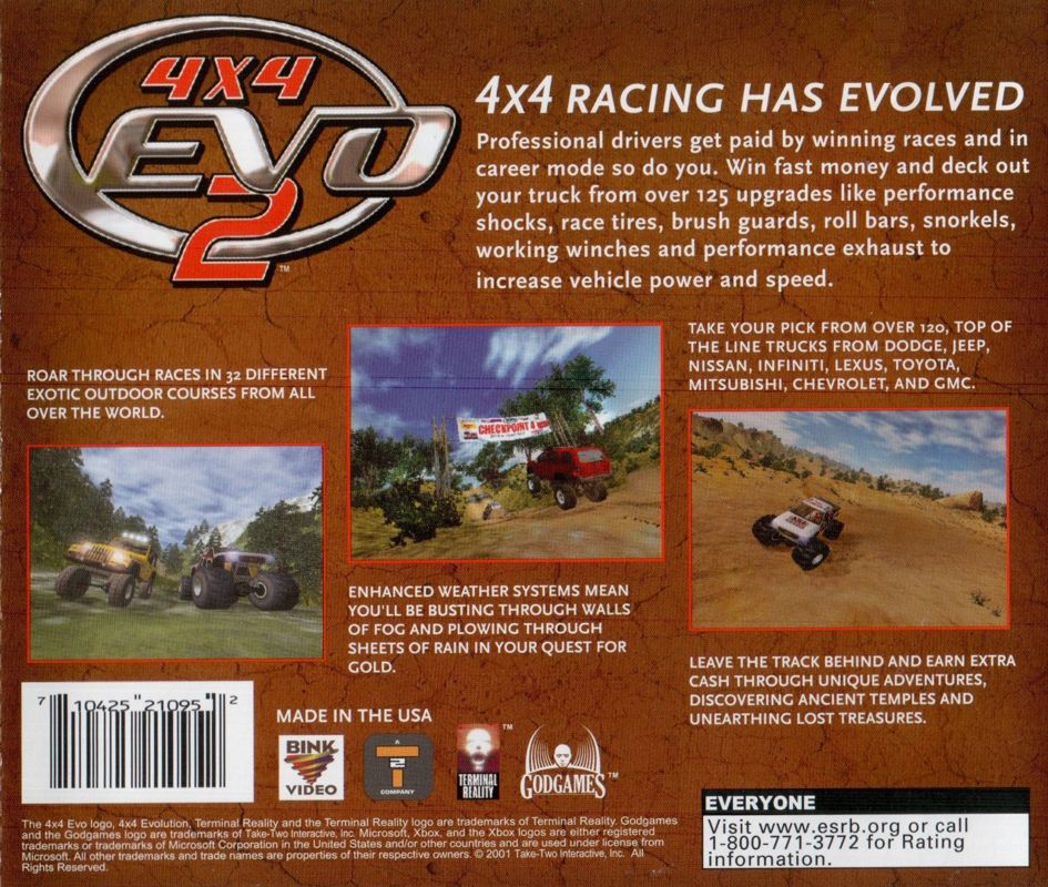 Back Cover for 4x4 Evo 2 (Windows)