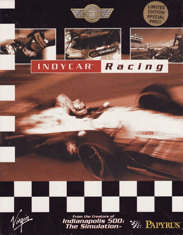 Front Cover for IndyCar Racing (DOS) (2nd release (official sponsors have changed))