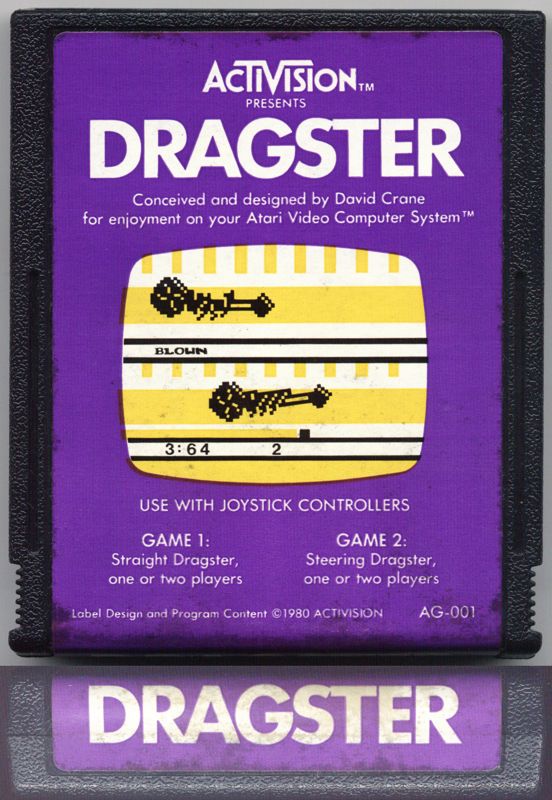 Media for Dragster (Atari 2600) (Alternate Cover)