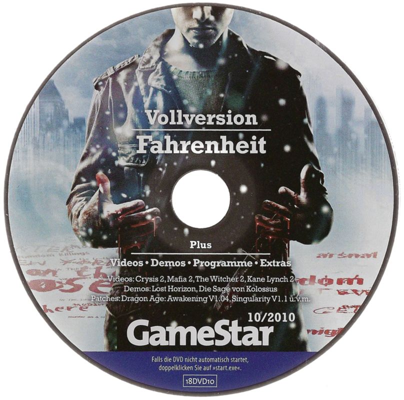 Media for Indigo Prophecy (Windows) (GameStar 10/2010 covermount)