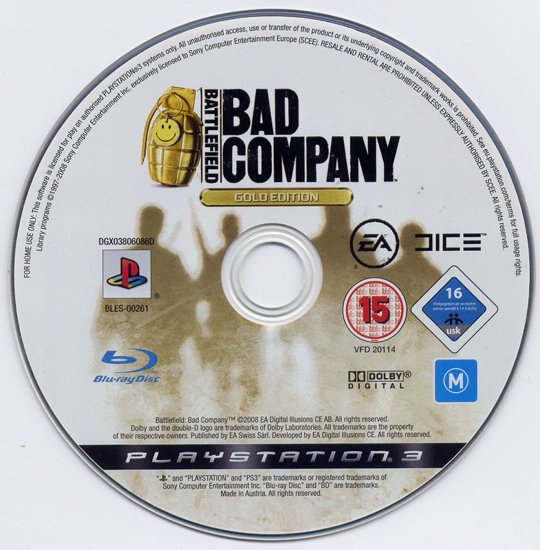 Media for Battlefield: Bad Company (Gold Edition) (PlayStation 3)