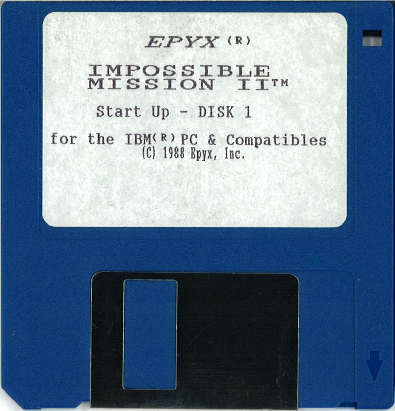 Media for Impossible Mission II (DOS): Disk 1