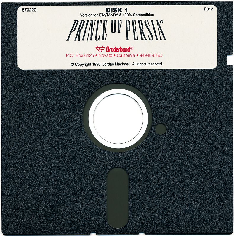 Media for Prince of Persia (DOS): 5.25" Disk 1