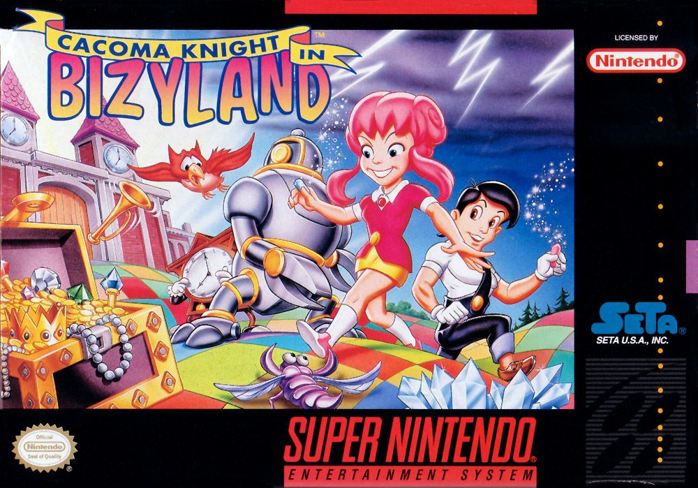 Front Cover for Cacoma Knight in Bizyland (SNES)