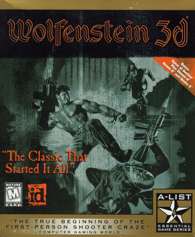 Front Cover for Wolfenstein 3d (DOS) (A-List release)