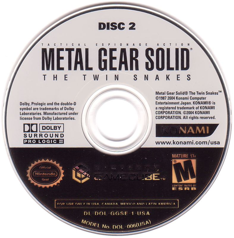 Media for Metal Gear Solid: The Twin Snakes (GameCube) (Variant memory card misprint): Disc 2