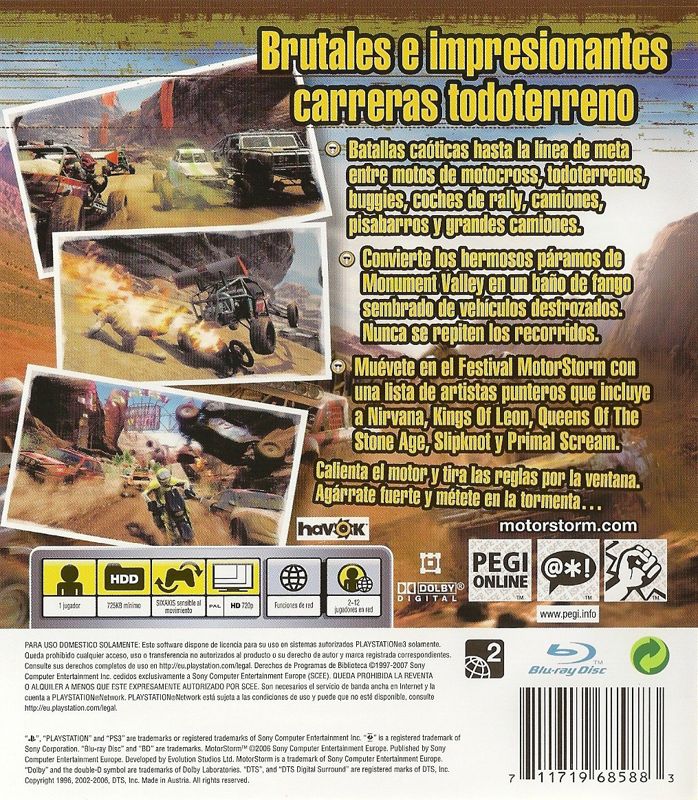 MotorStorm cover or packaging material MobyGames