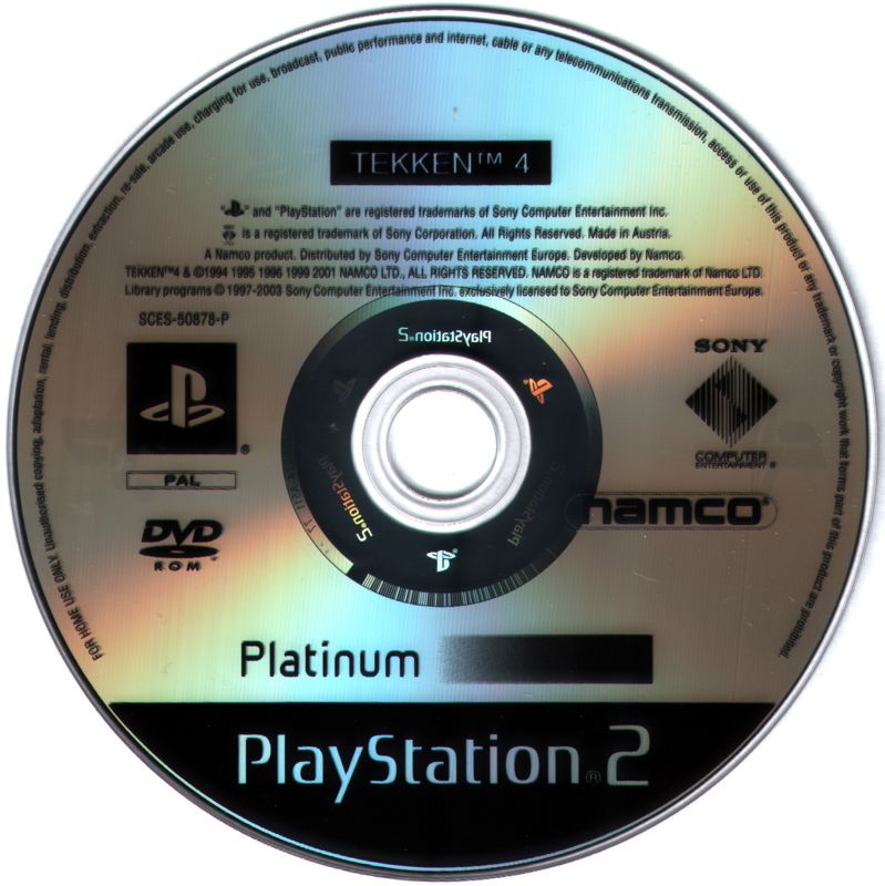 Media for Tekken 4 (PlayStation 2) (Platinum release)