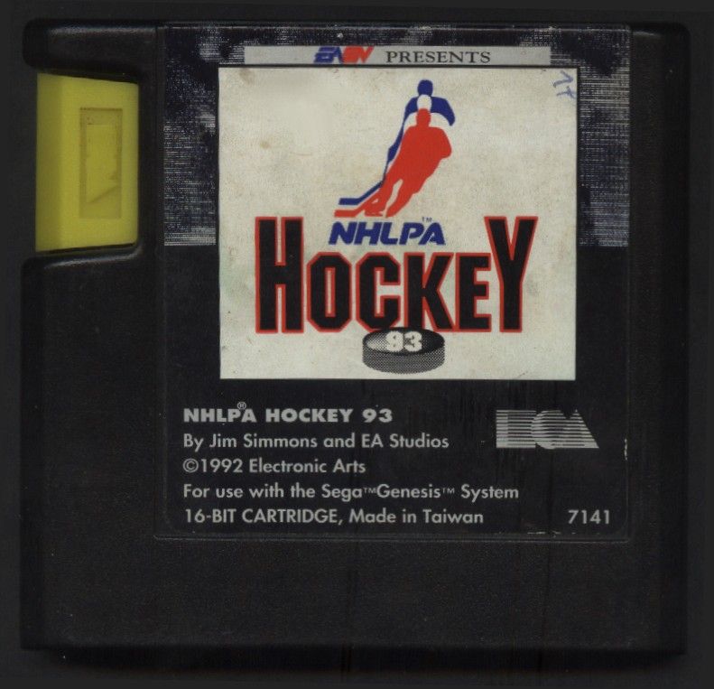 Media for NHLPA Hockey '93 (Genesis): "Made in Taiwan" cartridge