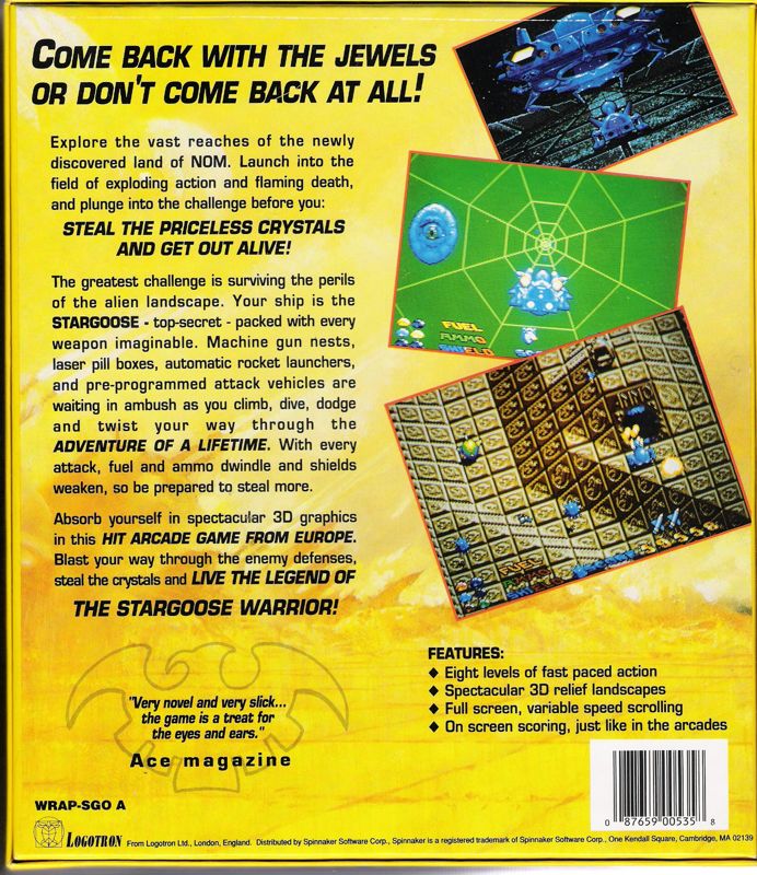Back Cover for Stargoose Warrior (DOS)