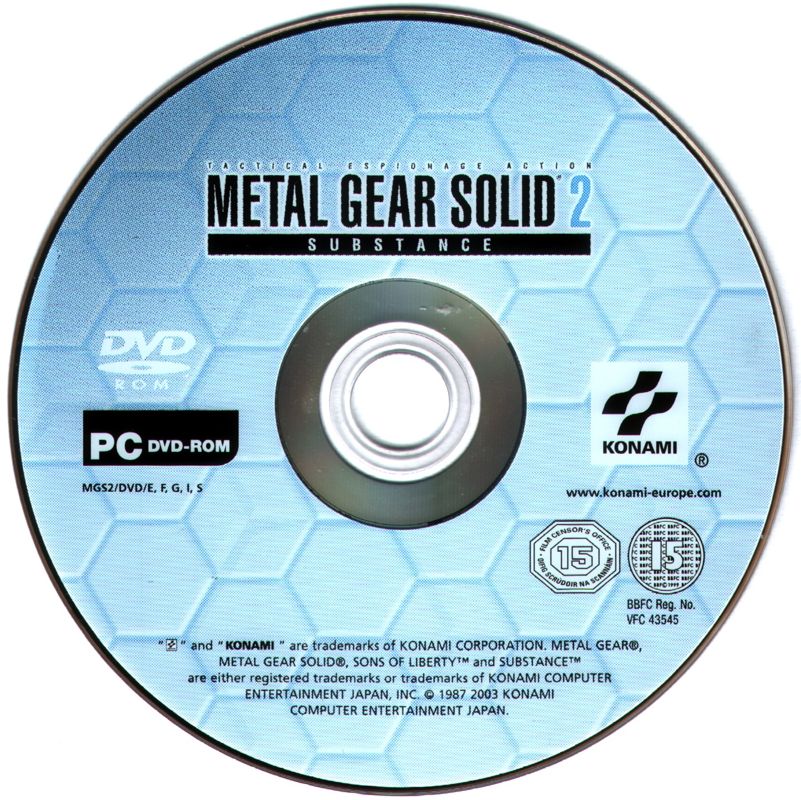 Media for Metal Gear Solid 2: Substance (Windows)
