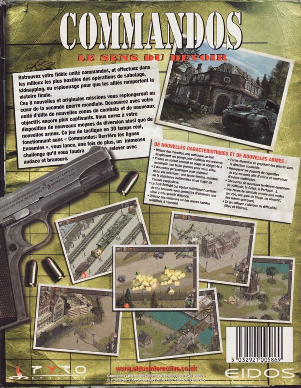Back Cover for Commandos: Beyond the Call of Duty (Windows)