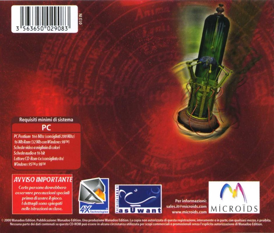 Other for Necronomicon: The Gateway to Beyond (Windows): Jewel Case - Back