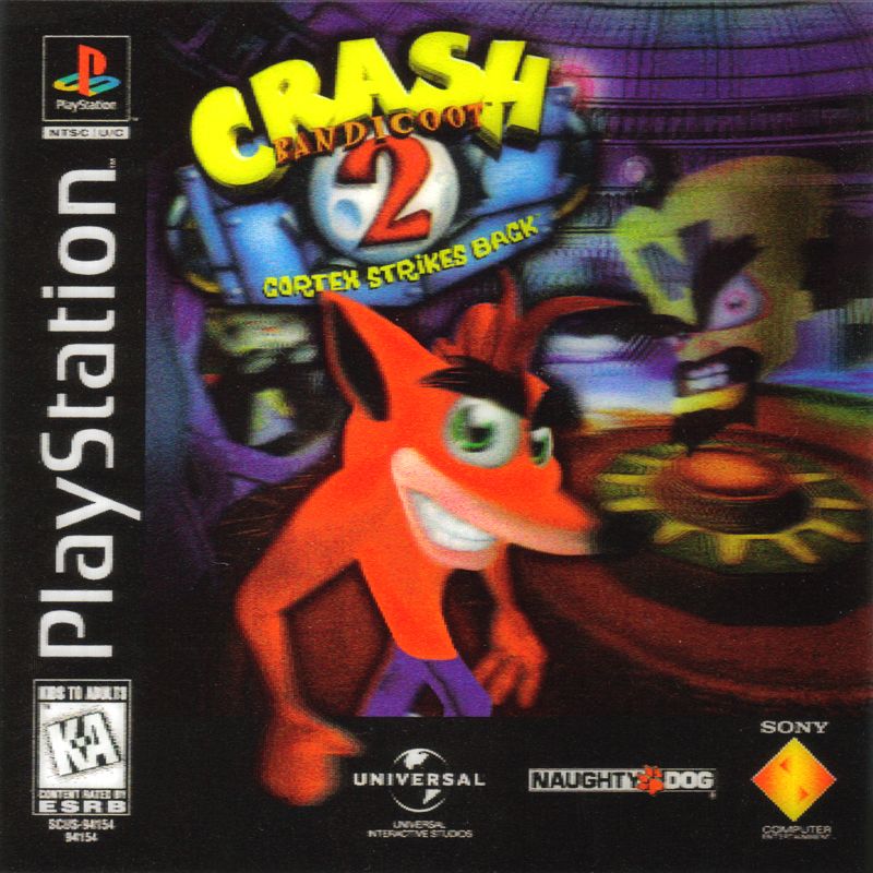 Front Cover for Crash Bandicoot 2: Cortex Strikes Back (PlayStation): Holographic 3D Cover