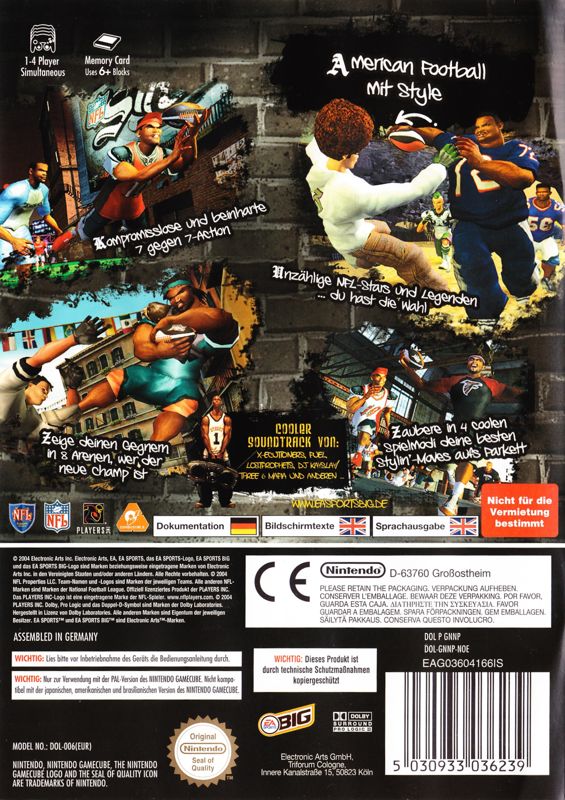 Back Cover for NFL Street (GameCube)