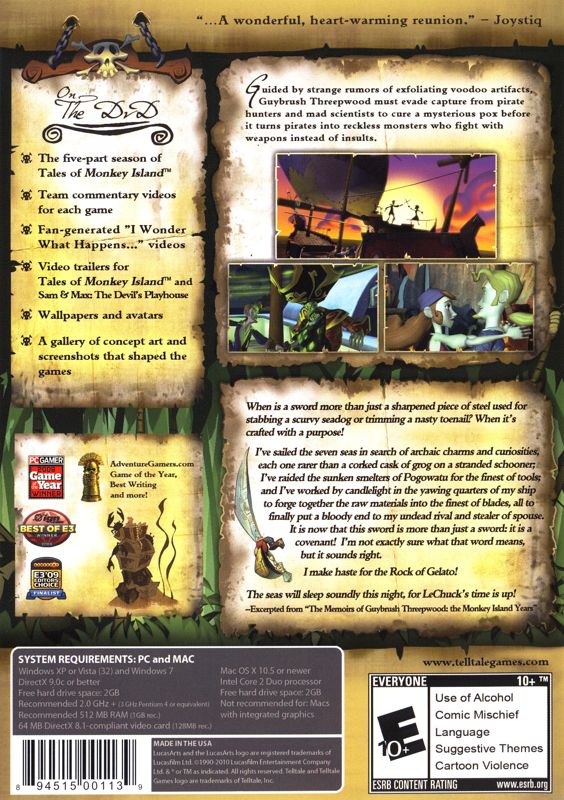 Tales Of Monkey Island Cover Or Packaging Material - Mobygames