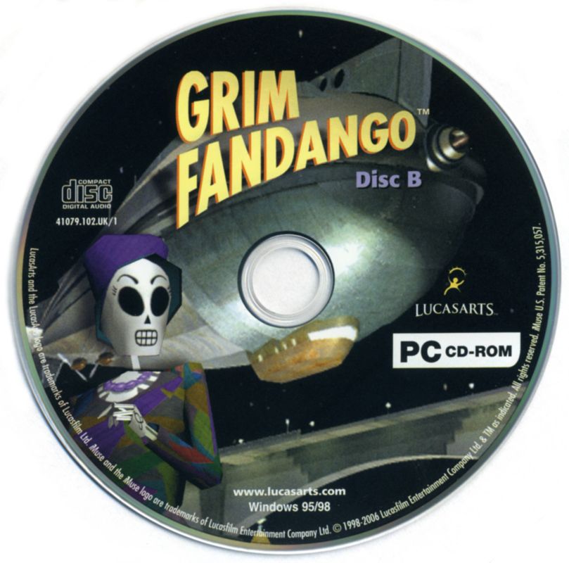Media for Grim Fandango (Windows) (LucasArts Classic release): Disc 2