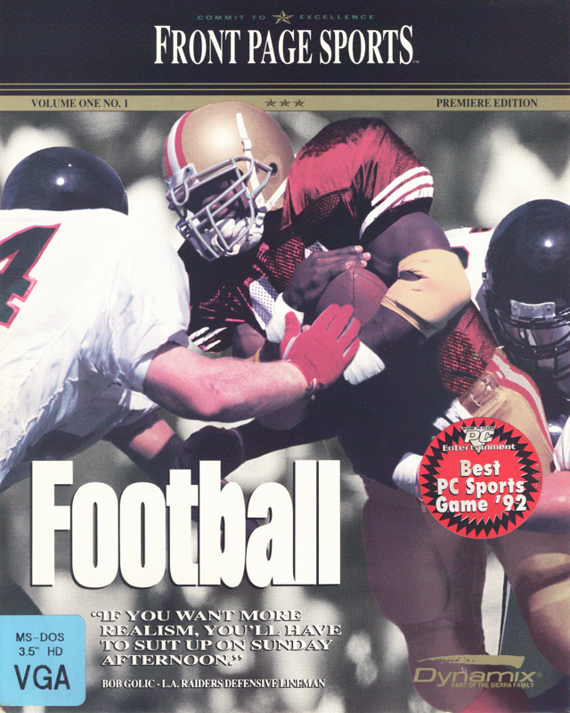 Front Cover for Front Page Sports: Football (DOS)