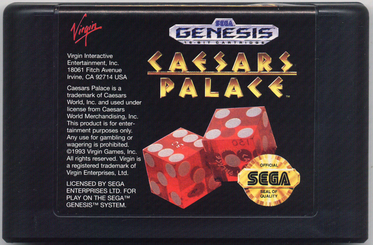 Media for Super Caesars Palace (Genesis)