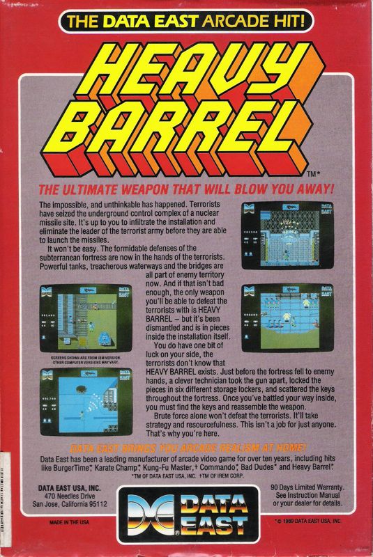 Back Cover for Heavy Barrel (DOS)