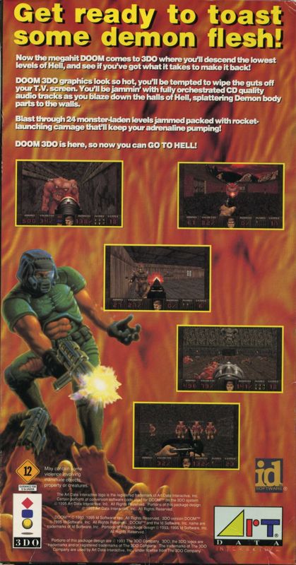 Back Cover for Doom (3DO)