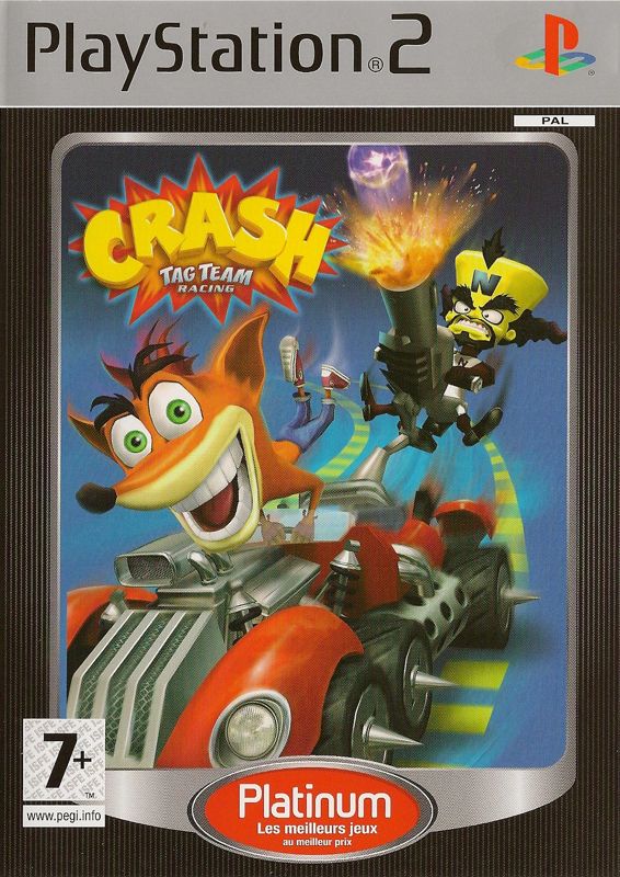 Front Cover for Crash Tag Team Racing (PlayStation 2) (Platinum release)