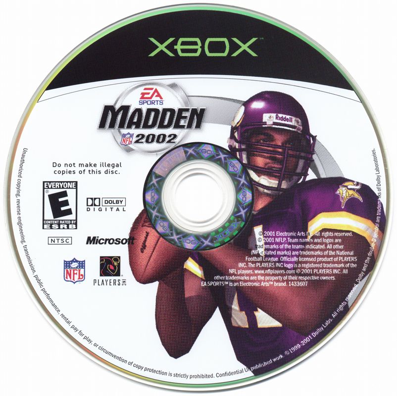 Madden NFL 2002 cover or packaging material - MobyGames