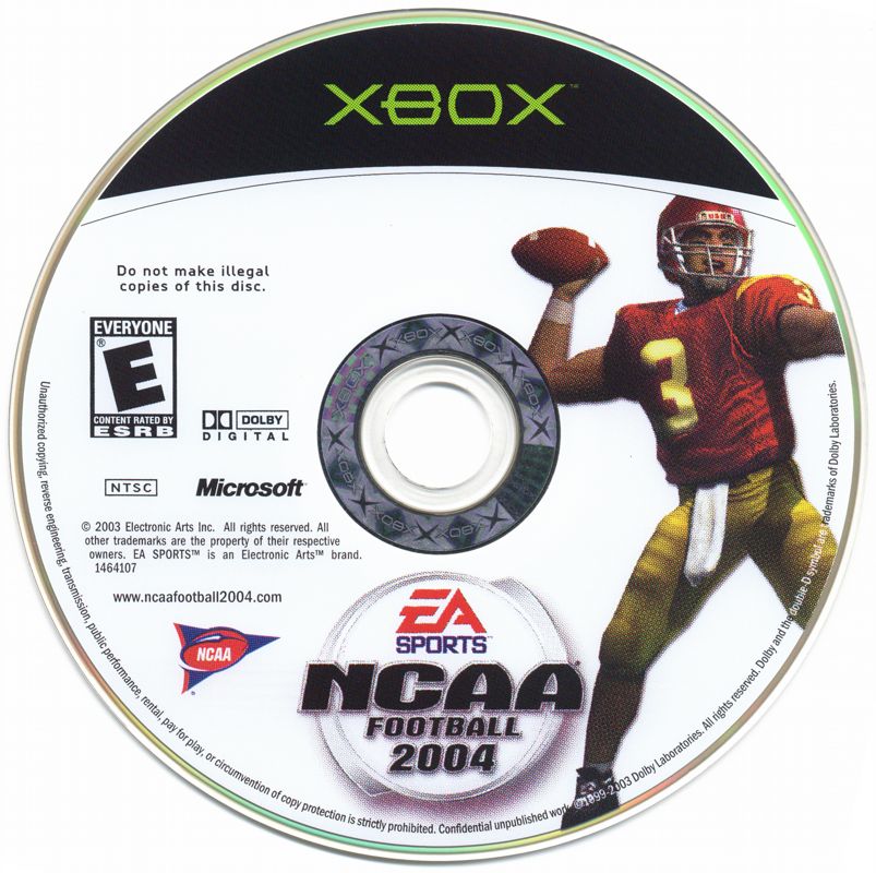 Media for NCAA Football 2004 (Xbox)