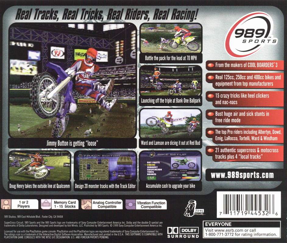 Supercross Circuit cover or packaging material MobyGames