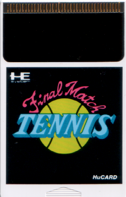 Media for Final Match Tennis (TurboGrafx-16): Front