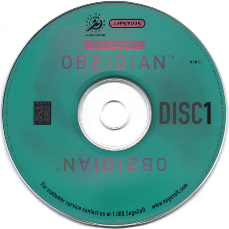 Media for Obsidian (Macintosh): Disc 1