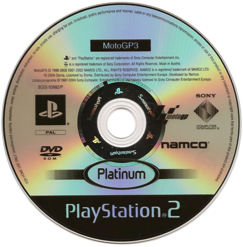 Media for MotoGP 3 (PlayStation 2) (Platinum release)