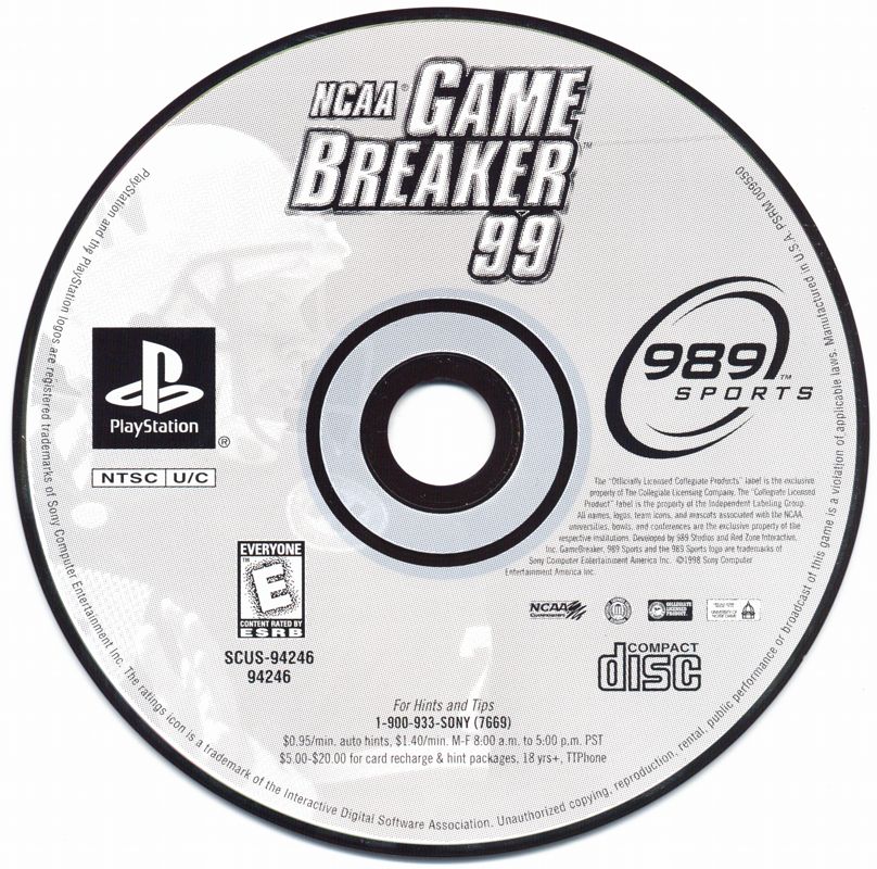 Media for NCAA GameBreaker 99 (PlayStation)