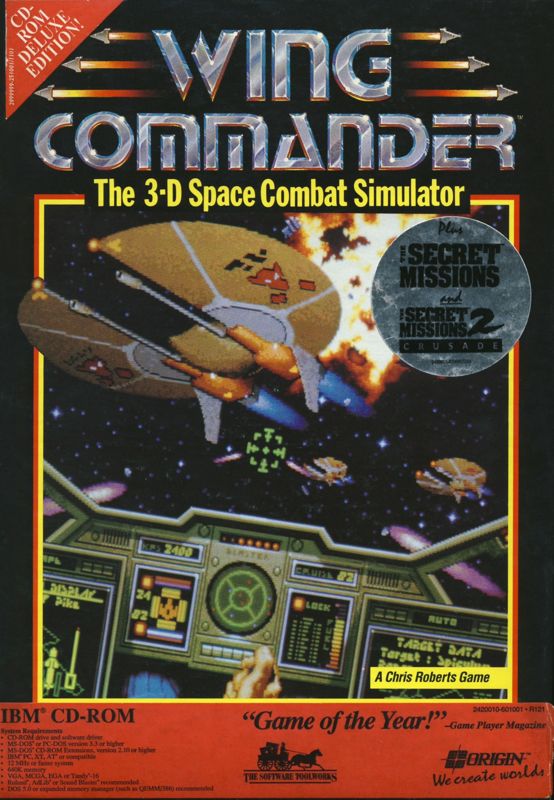 Front Cover for Wing Commander: Deluxe Edition (DOS) (The Software Toolworks CD-ROM Release)
