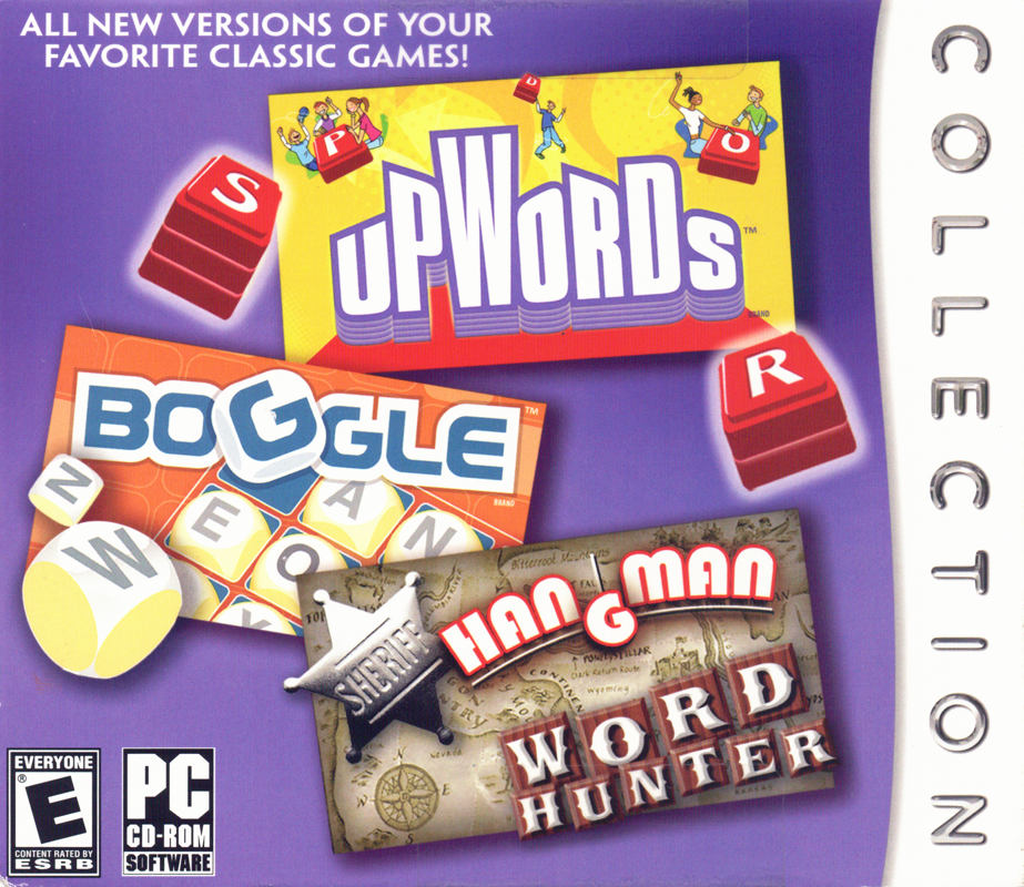 UpWords Boggle Hangman Word Hunter Collection Box Covers MobyGames