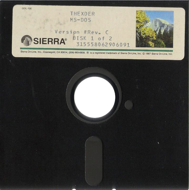 Media for Thexder (DOS) (Dual media release): 5.25" disk 1/2