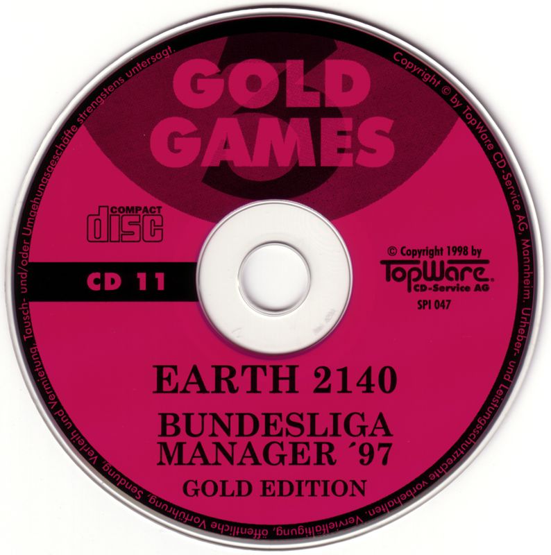 Media for Gold Games 3 (DOS and Windows): Disc 11 - Earth 2140 / Bundesliga Manager 97