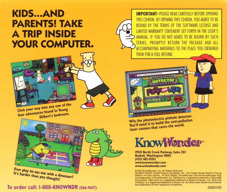 Other for Young Dilbert Hi-Tech Hijinks (Macintosh and Windows and Windows 16-bit): Jewel Case - Back