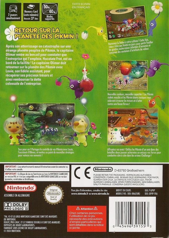 Back Cover for Pikmin 2 (GameCube)