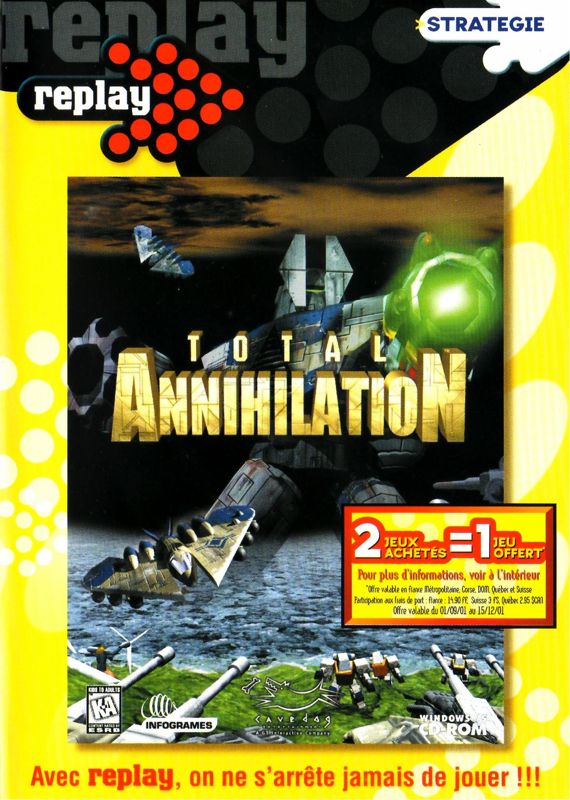 Front Cover for Total Annihilation (Windows) (replay release)