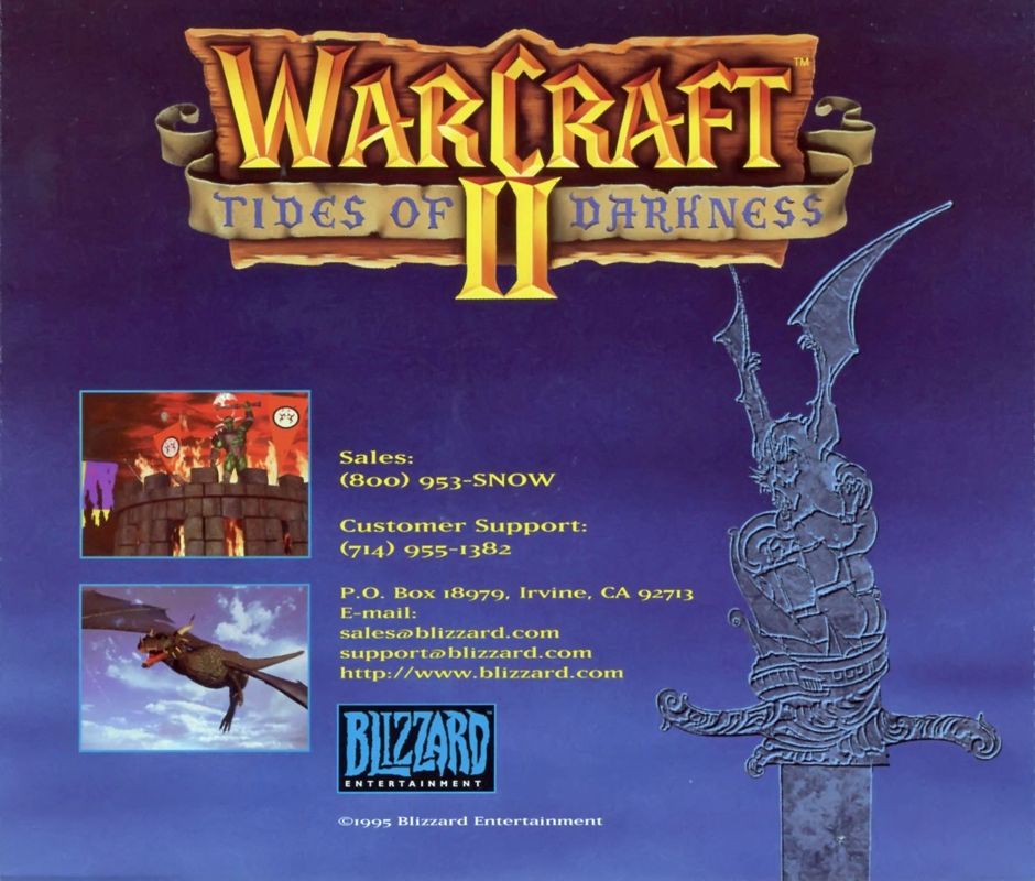 Other for WarCraft II: Tides of Darkness (DOS) (Alternate release): Jewel Case - Back