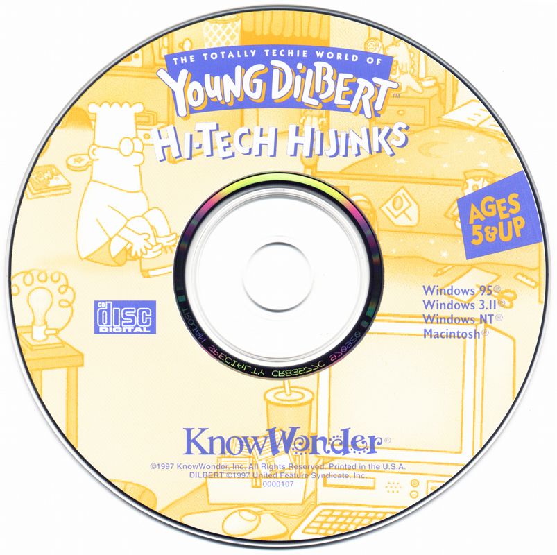 Media for Young Dilbert Hi-Tech Hijinks (Macintosh and Windows and Windows 3.x)
