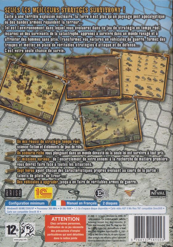 Back Cover for Desert Law (Windows)